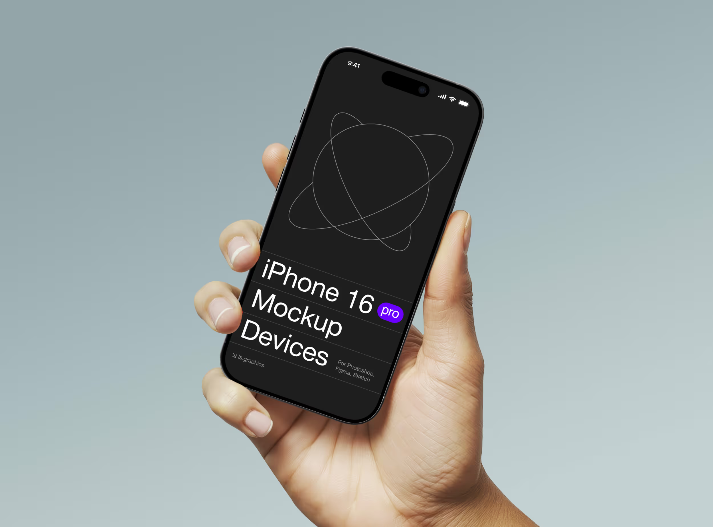 Free Hand-Holding iPhone 16 Pro Mockup